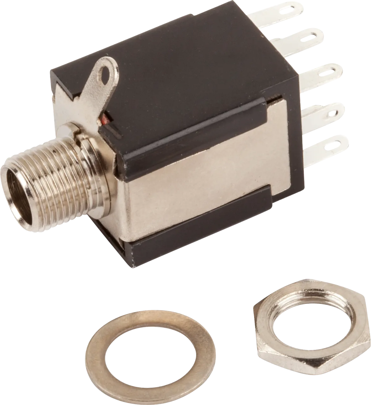 Fender 1/4" Jack with Battery Switching Pin and Mounting Hardware · Manopole e controlli · R&D Sound Lugano