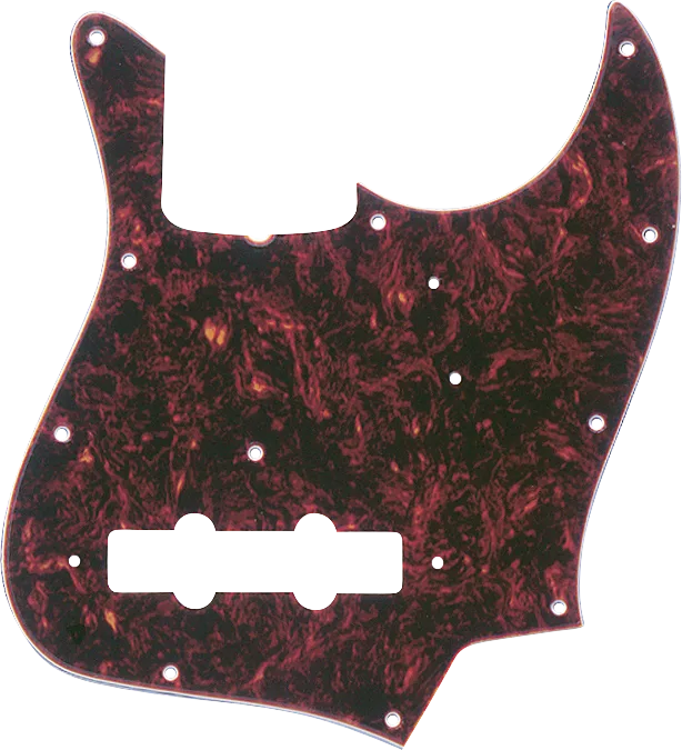 Fender 11-Hole American Vintage '60s Jazz Bass Pickguards — Pickguard, Jazz Bass (with Truss Rod Notch), 11-Hole Vintage Mount, Brown Tortoise Shell, 4-Ply · Battipenna · R&D Sound Lugano