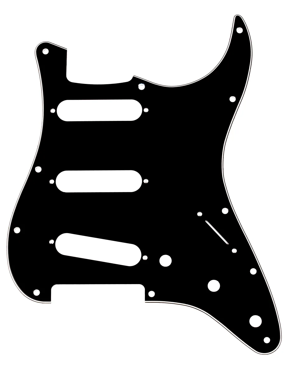 Fender 11-Hole Modern-Style Stratocaster S/S/S Pickguards — Pickguard, Stratocaster S/S/S, 11-Hole Mount, B/W/B, 3-Ply · Battipenna · R&D Sound Lugano
