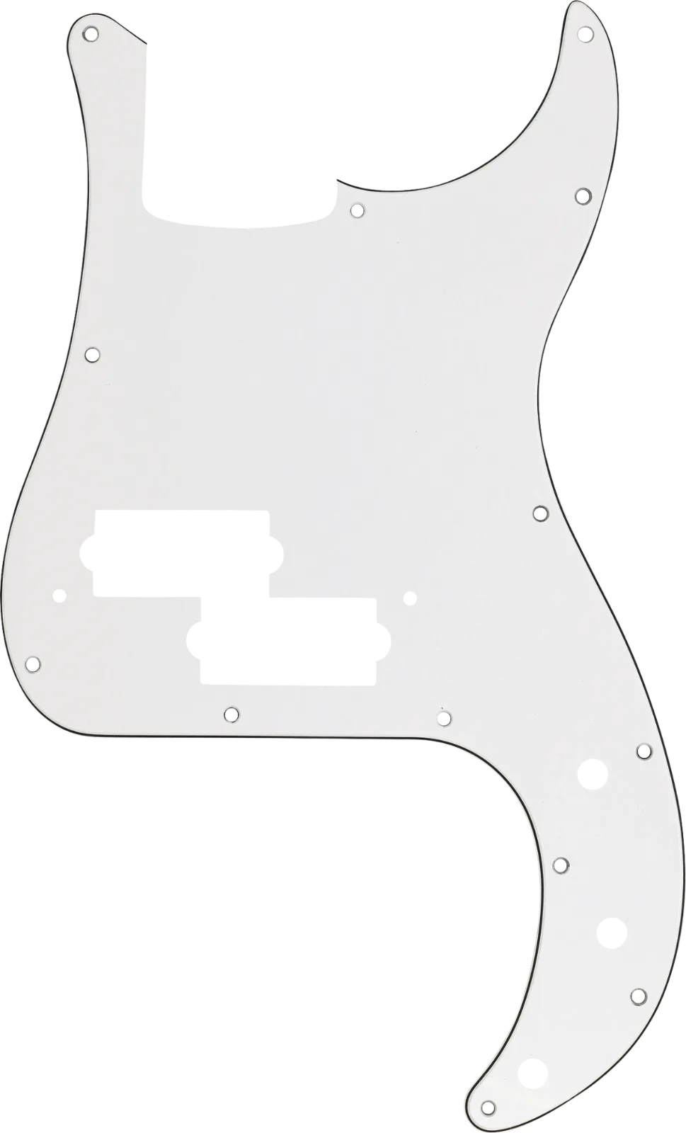 Fender 13-Hole Multi-Ply Modern-Style Precision Bass Pickguards — Pickguard, Precision Bass, 13 Hole, W/B/W, 3-Ply · Battipenna · R&D Sound Lugano