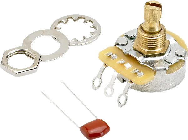 Fender 250K No Load Split Shaft Potentiometer — 250K No-Load Split Shaft Potentiometer (Vol. or Tone) · Manopole e controlli · R&D Sound Lugano