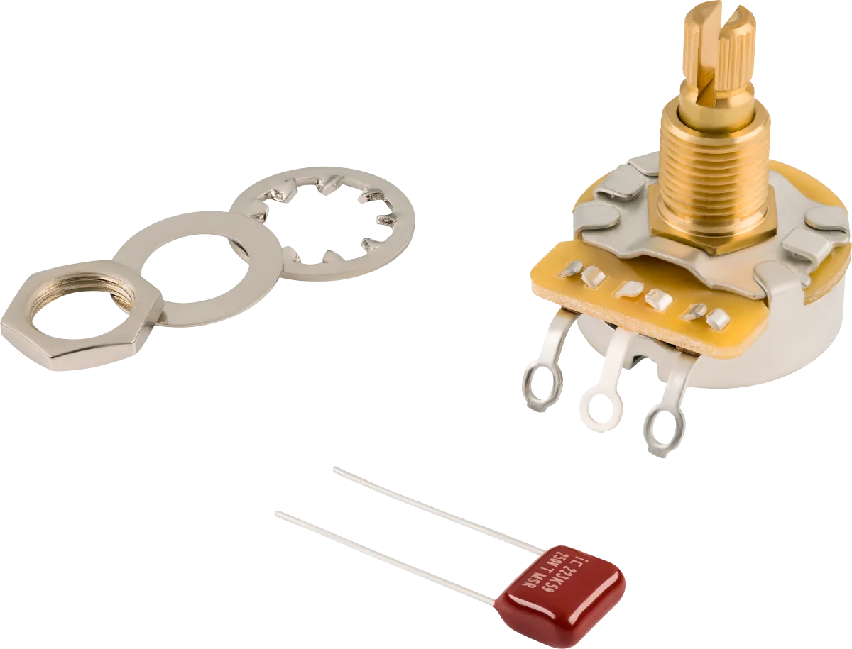 Fender 500K Split Shaft Potentiometer (Volume or Tone) — 500K Split Shaft Potentiometer (Vol or Tone) · Manopole e controlli · R&D Sound Lugano