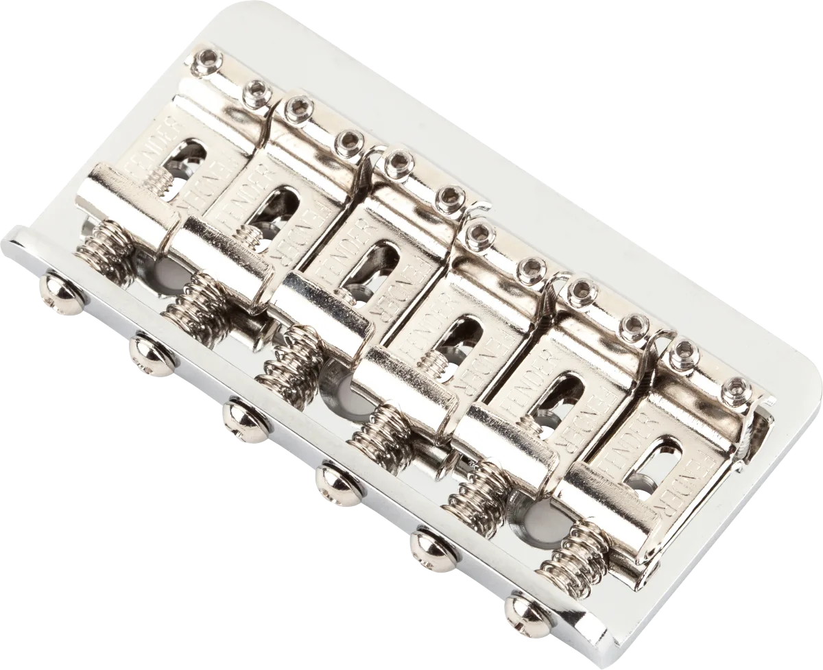 Fender 6-Saddle Hardtail Classic/Standard Series Bridge Assembly (Chrome) · Ponti e componenti · R&D Sound Lugano