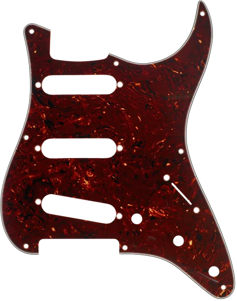 Fender 8-Hole '50s Vintage-Style Stratocaster S/S/S Pickguards — Pickguard, Stratocaster S/S/S, 8-Hole Mount, Brown Tortoise Shell, 4-Ply · Battipenna · R&D Sound Lugano