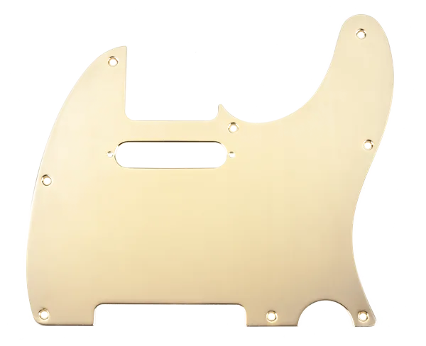 Fender 8-Hole Mount Plated Telecaster Pickguards — Pickguard, Telecaster, 8-Hole Mount, Gold-Plated, 1-Ply · Battipenna · R&D Sound Lugano
