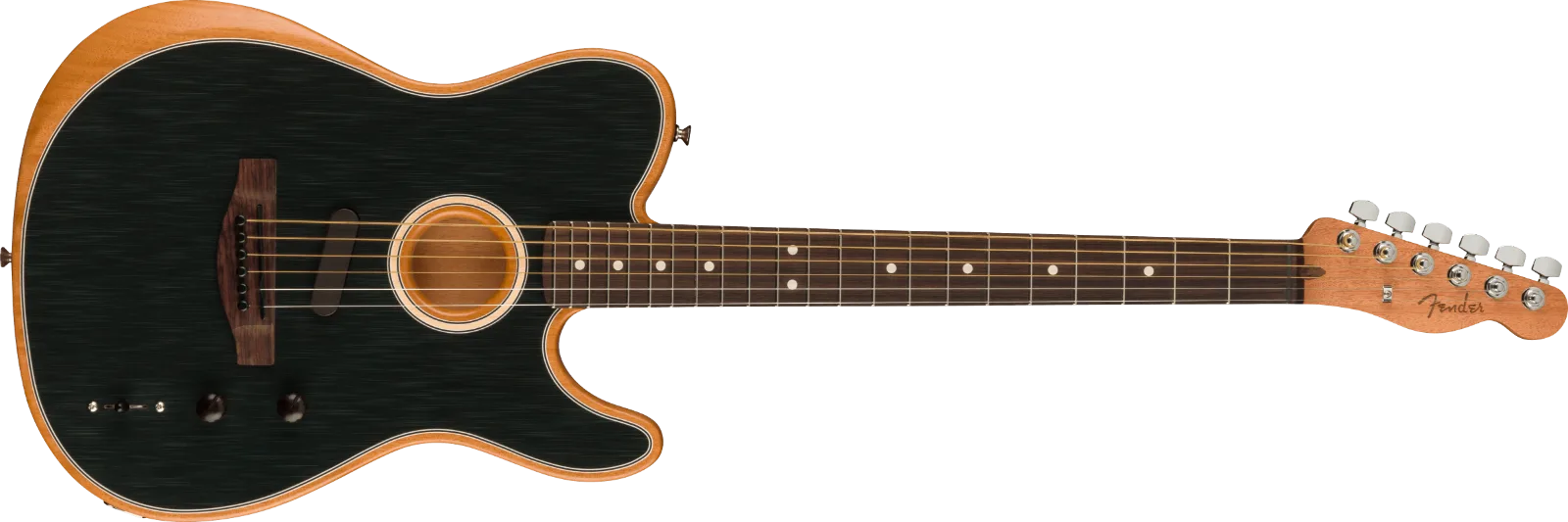 Fender Acoustasonic Player Telecaster — Rosewood Fingerboard, Brushed Black · Chitarre acustiche · R&D Sound Lugano
