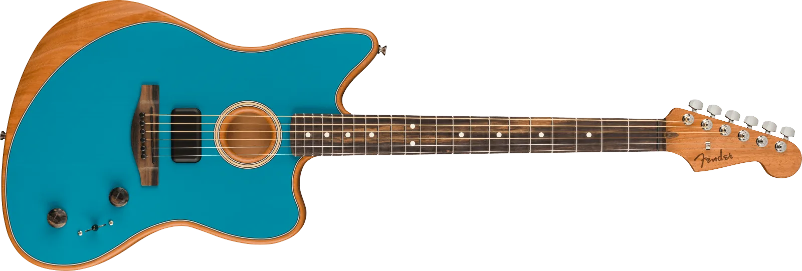 Fender American Acoustasonic Jazzmaster — Ocean Turquoise, Ebony Fingerboard · Chitarre acustiche · R&D Sound Lugano