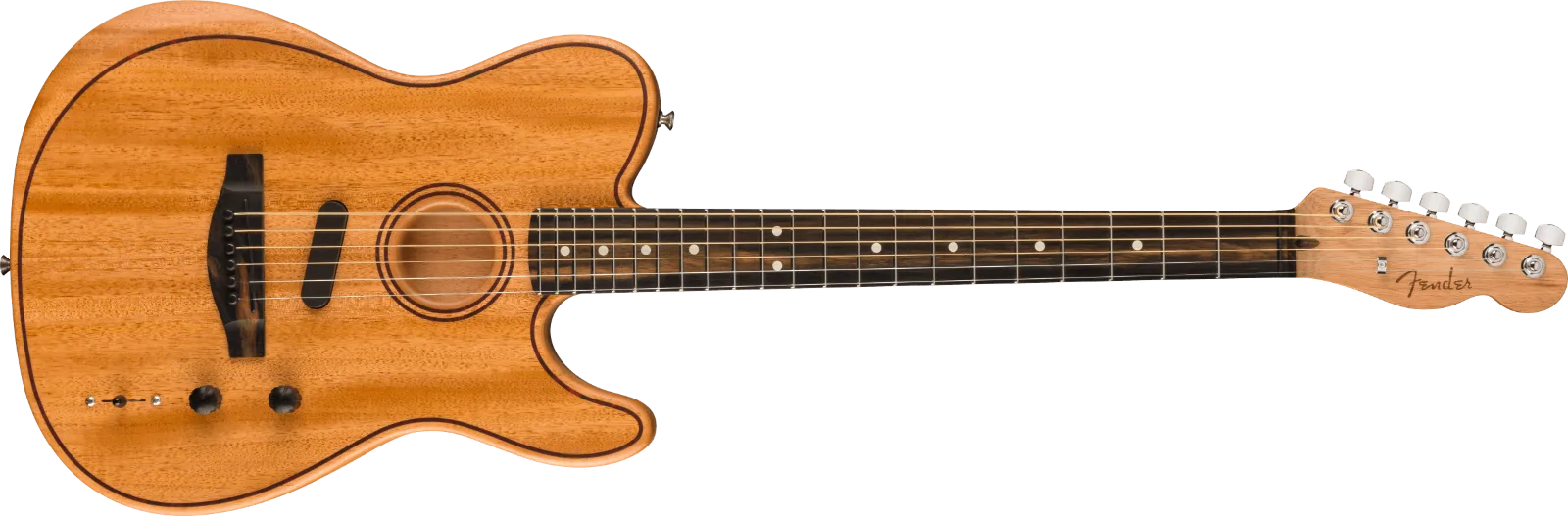 Fender American Acoustasonic Telecaster All-Mahogany — Ebony Fingerboard, Natural · Chitarre acustiche · R&D Sound Lugano