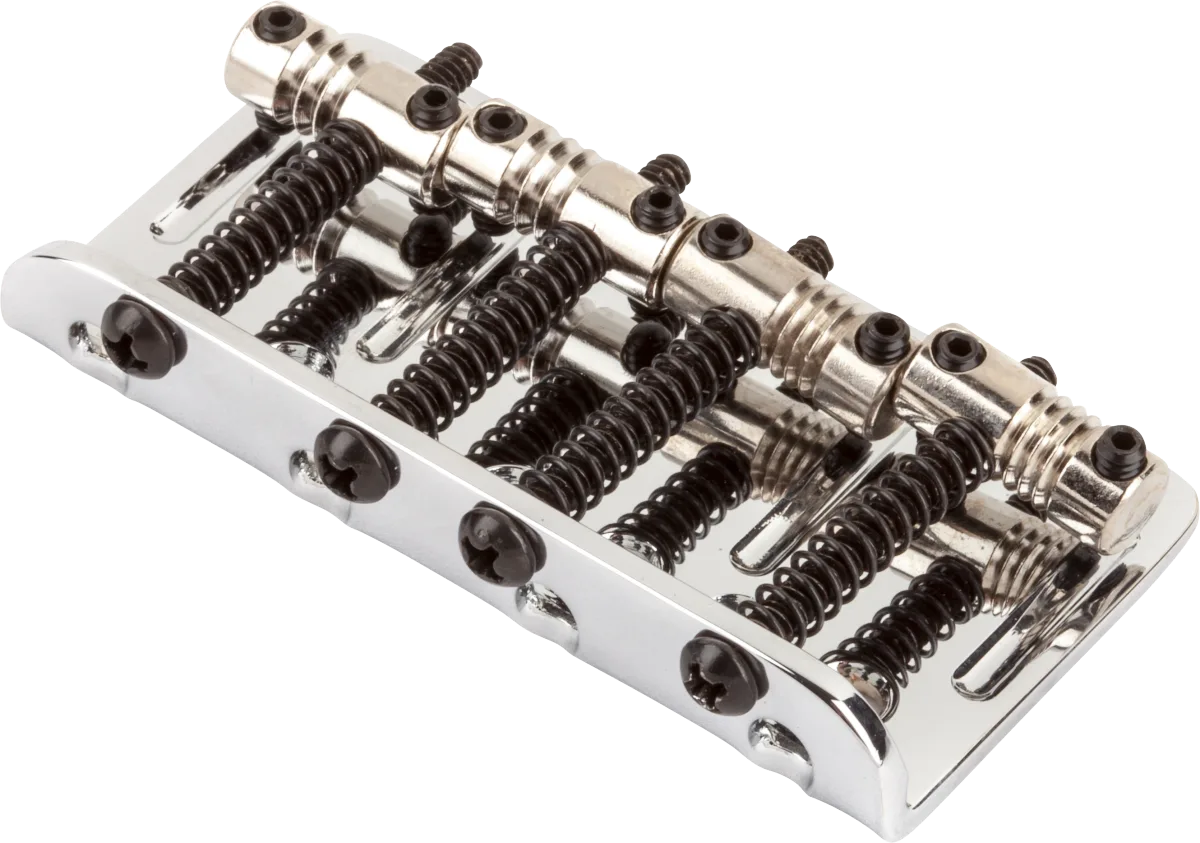 Fender American Deluxe 4-String Bass Bridge Assemblies ('04-'10) — American Deluxe 4-String Bass Bridge Assembly ('04-'10), Chrome · Ponti e componenti · R&D Sound Lugano