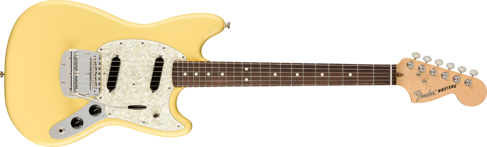 Fender American Performer Mustang — Rosewood Fingerboard, Vintage White · Chitarre elettriche · R&D Sound Lugano