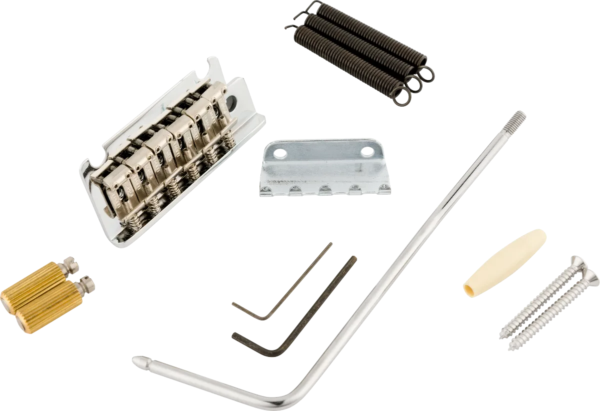 Fender American Professional Strat Bridge Assembly — Chrome · Ponti e componenti · R&D Sound Lugano