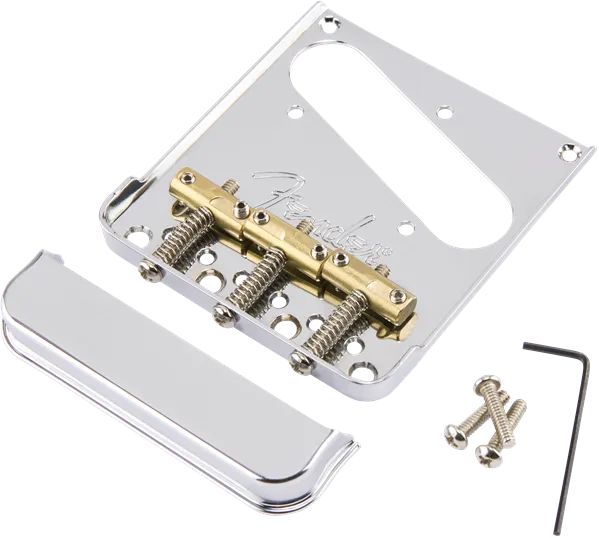 Fender American Professional Tele 3-Saddle Bridge Assembly — 3-Saddle American Pro Telecaster Bridge Assembly, Chrome · Ponti e componenti · R&D Sound Lugano