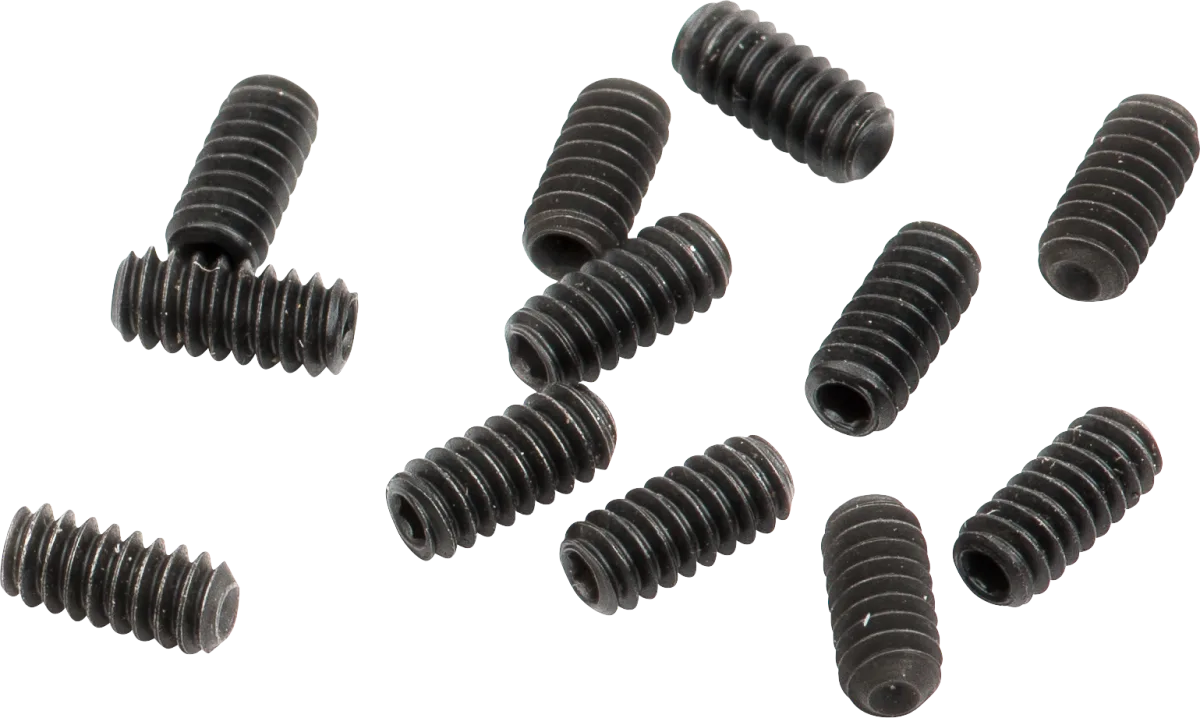 Fender American Series Guitar Bridge Saddle Height Adjustment Screws (1/4") — Black (12) · Ponti e componenti · R&D Sound Lugano