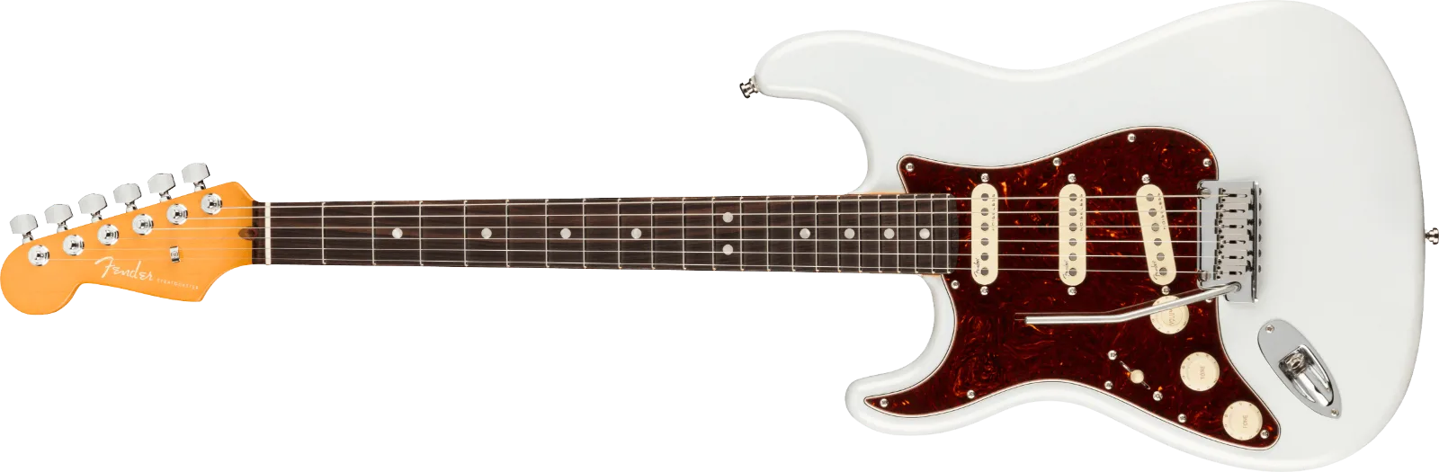 Fender American Ultra Stratocaster Left-Hand — Rosewood Fingerboard, Arctic Pearl · Chitarre elettriche · R&D Sound Lugano
