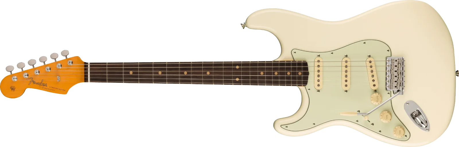 Fender American Vintage II 1961 Stratocaster Left-Hand — Rosewood Fingerboard, Olympic White · Chitarre elettriche · R&D Sound Lugano
