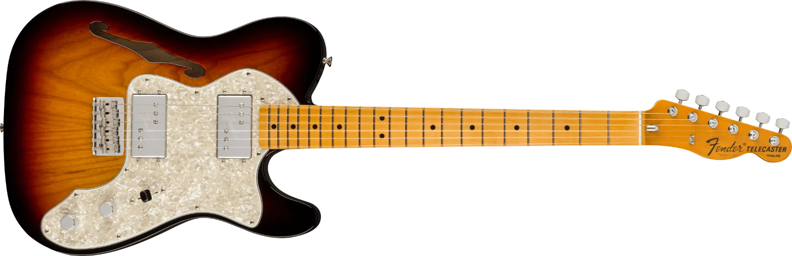 Fender American Vintage II 1972 Telecaster Thinline — Maple Fingerboard, 3-Color Sunburst · Chitarre elettriche · R&D Sound Lugano