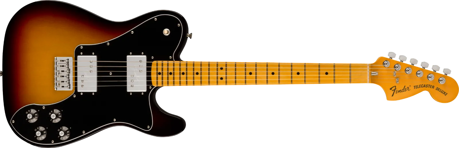 Fender American Vintage II 1975 Telecaster Deluxe — Maple Fingerboard, 3-Color Sunburst · Chitarre elettriche · R&D Sound Lugano