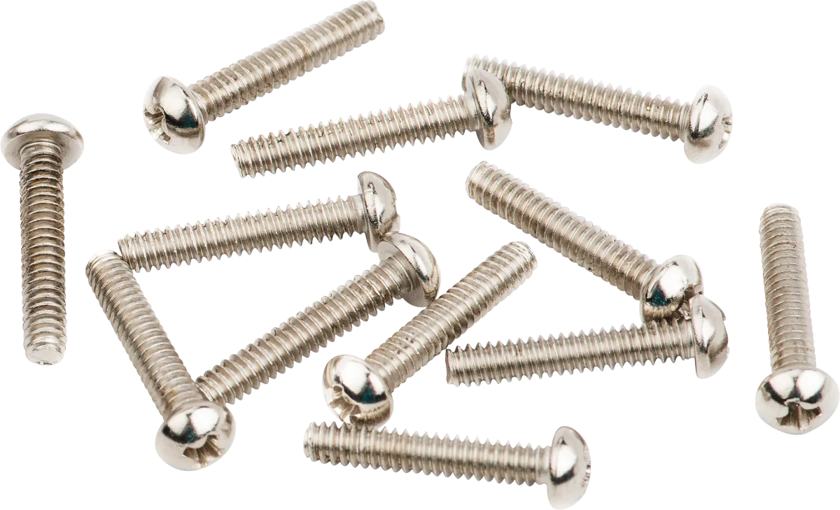 Fender American Vintage Stratocaster Saddle Intonation Screws — 4-40 X 5/8", Nickel (12) · Ponti e componenti · R&D Sound Lugano