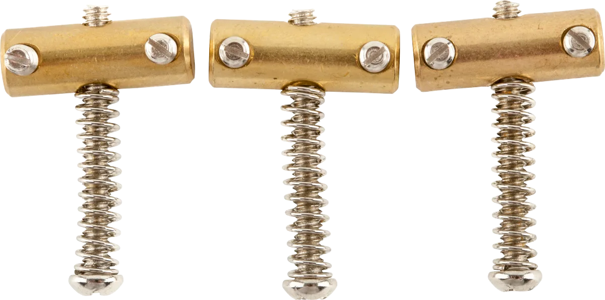 Fender American Vintage Telecaster Compensated Bridge Saddles (3) — American Vintage Telecaster Compensated Bridge Saddles, Brass · Ponti e componenti · R&D Sound Lugano