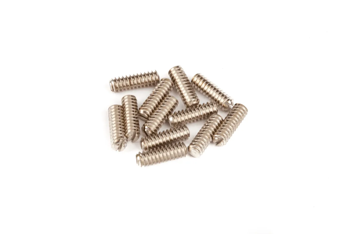 Fender American Vintage Telecaster Saddle Height Screws — 6-32 x 7/16" Slotted, Nickel (12) · Ponti e componenti · R&D Sound Lugano