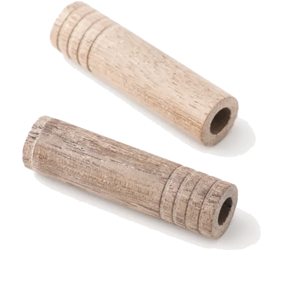 Fender Bi-Flex Truss Rod Cavity Plugs — Truss Rod Cavity Plugs, Walnut, Grooved, Drilled (2) · Altri ricambi · R&D Sound Lugano