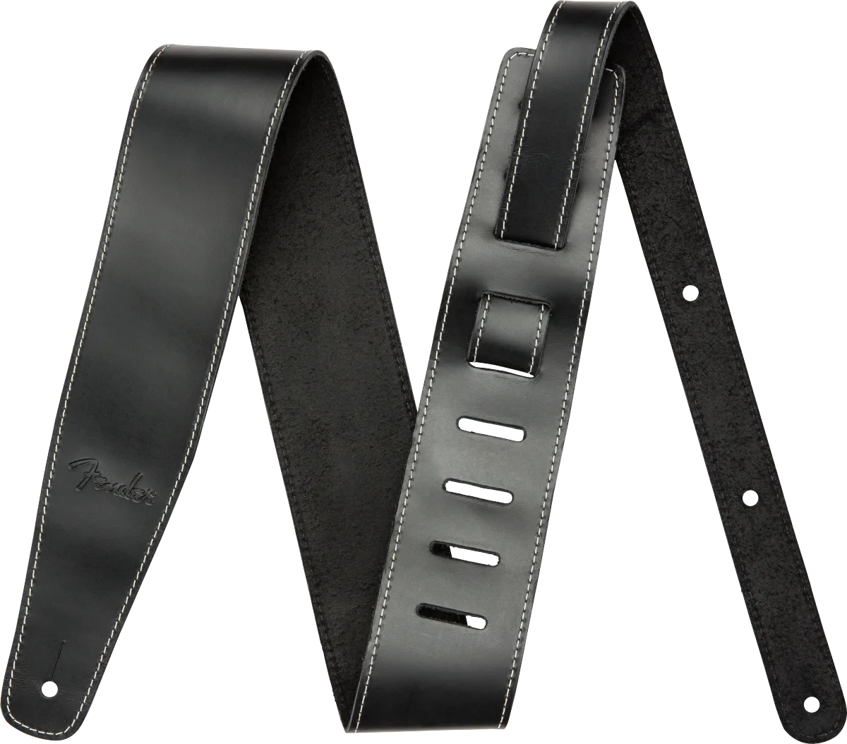 Fender Broken-In Leather Straps — Broken-In Leather Strap, Black, 2.5" · Tracolle e cinghie · R&D Sound Lugano