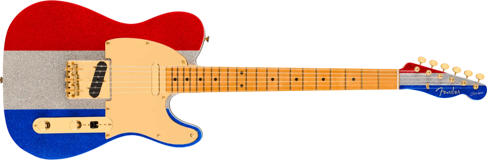 Fender Buck Owens Telecaster — Maple Fingerboard, Red, Silver and Blue Sparkle · Chitarre elettriche · R&D Sound Lugano