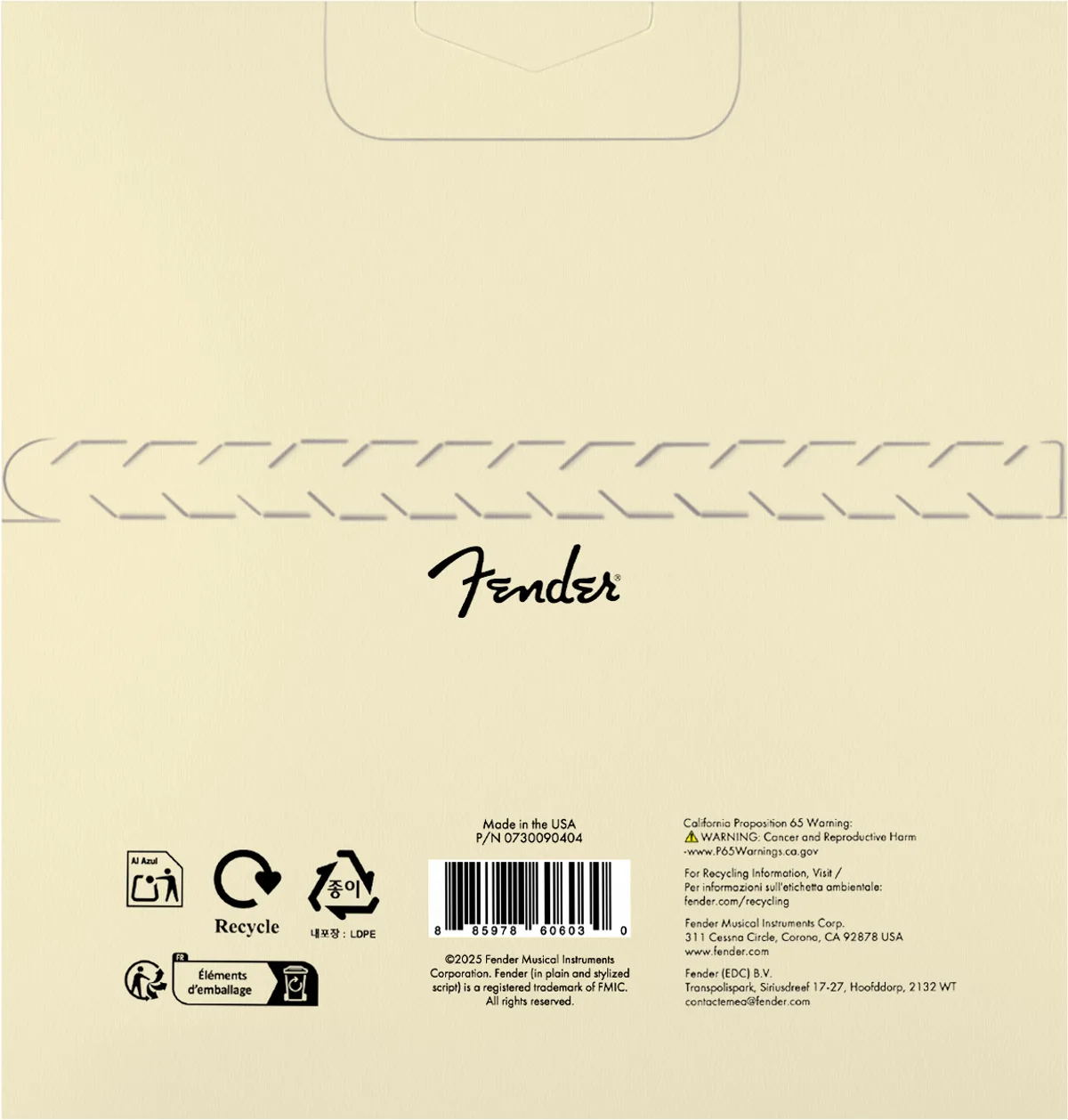 Fender California Coast Tenor Ukulele Strings — Tenor Ukulele Strings, Set of Four · Corde per chitarra elettrica · R&D Sound Lugano