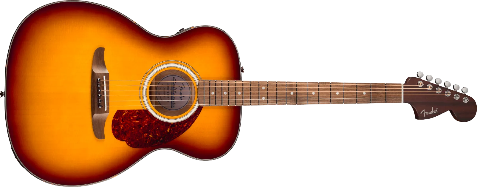 Fender California Deluxe Monterey E — Walnut Fingerboard, Honey Sunburst · Chitarre acustiche · R&D Sound Lugano