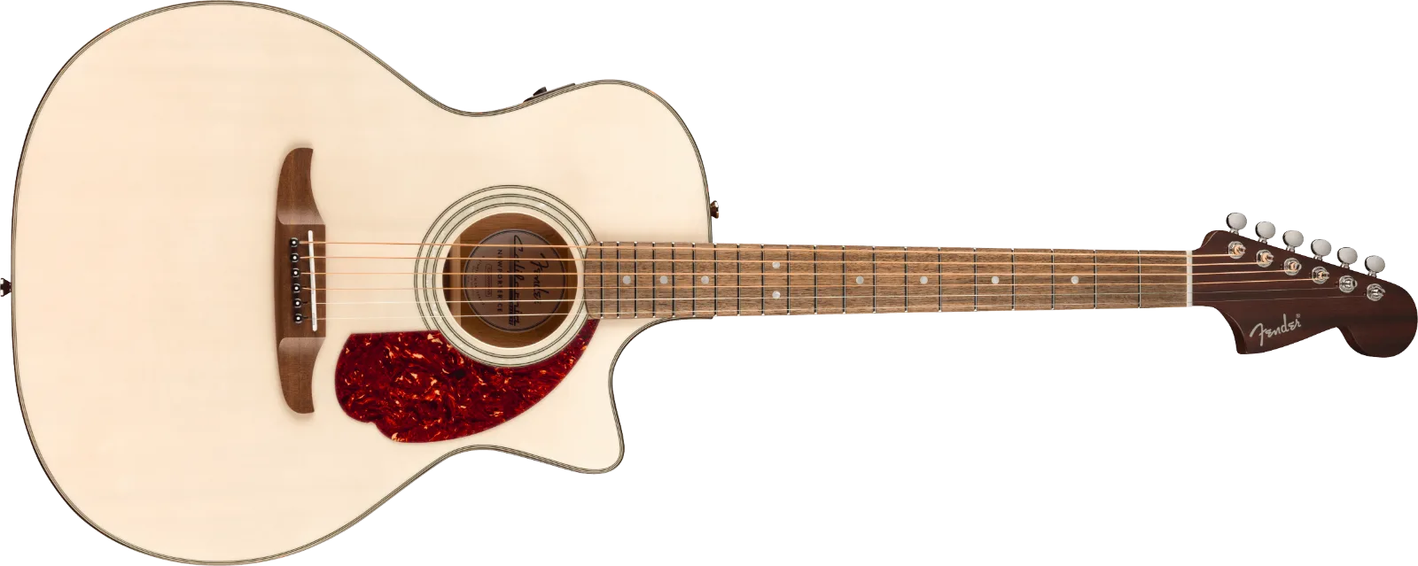 Fender California Deluxe Newporter CE — Walnut Fingerboard, White Blonde · Chitarre acustiche · R&D Sound Lugano