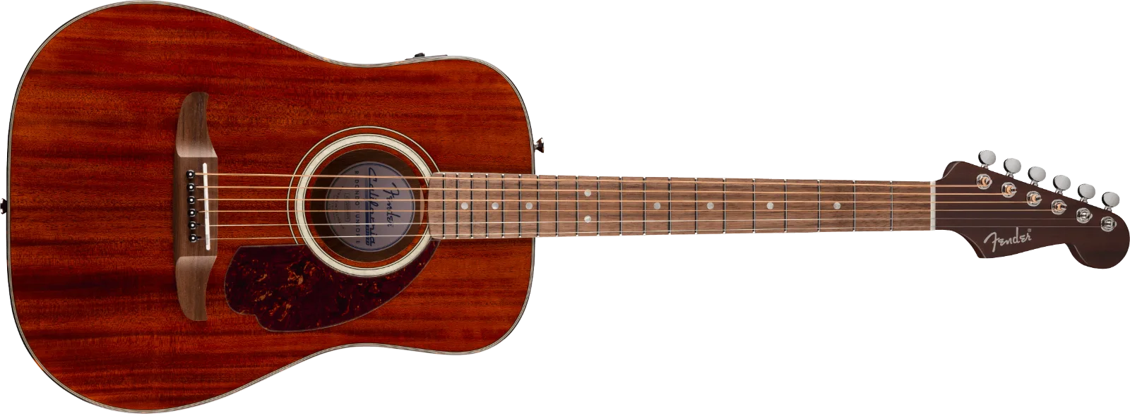 Fender California Deluxe Redondo Jr. E Mahogany — Walnut Fingerboard, Natural · Chitarre acustiche · R&D Sound Lugano