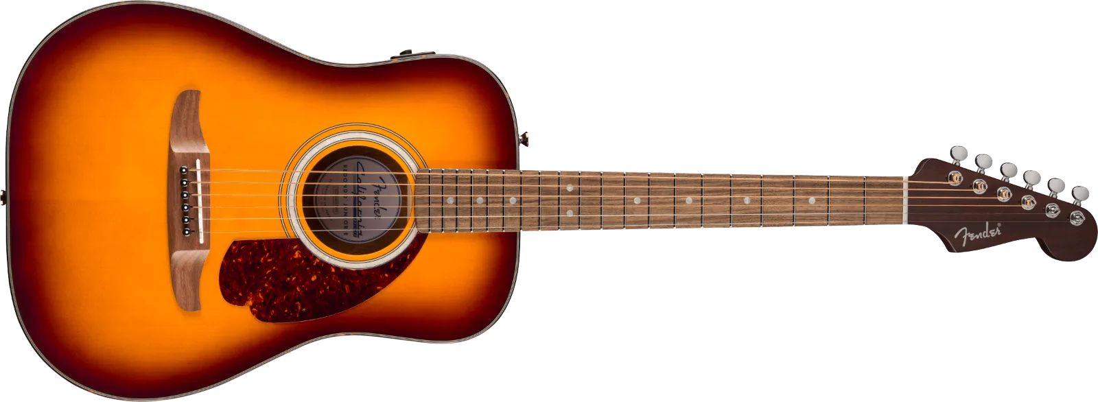 Fender California Deluxe Redondo Jr. E — Walnut Fingerboard, Honey Sunburst · Chitarre acustiche · R&D Sound Lugano