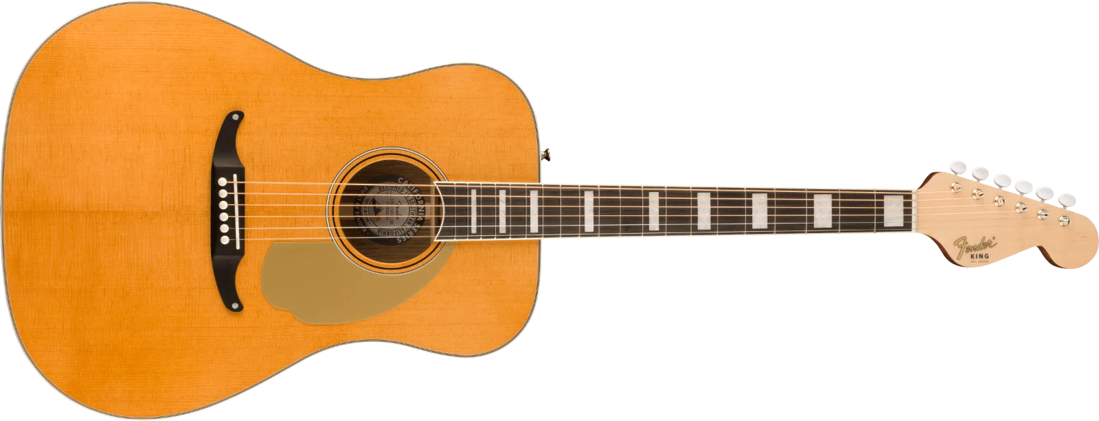 Fender California Vintage King — with Case, Gold Pickguard, Aged Natural · Chitarre acustiche · R&D Sound Lugano