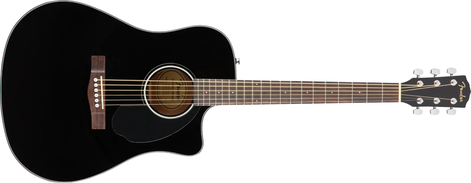 Fender CD-60SCE Dreadnought — Walnut Fingerboard, Black · Chitarre acustiche · R&D Sound Lugano