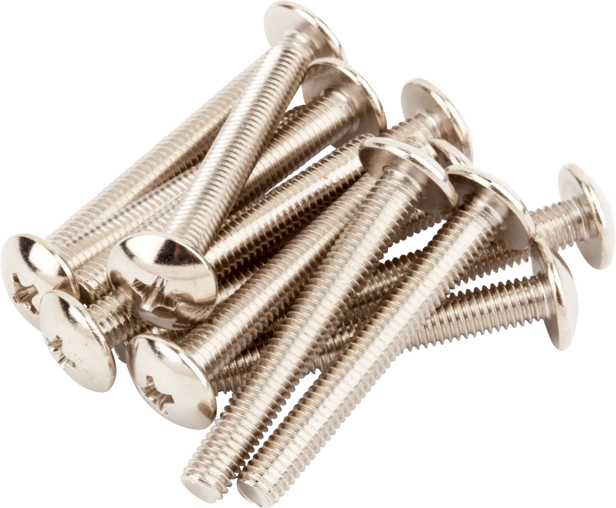 Fender Chassis Mounting Screws (10-32 X 1-1/2" Philips Head) — Chassis Mounting Screws, 10-32 X 1-1/2" Philips Head, Nickel (12) · Ricambi per amplificatori · R&D Sound Lugano