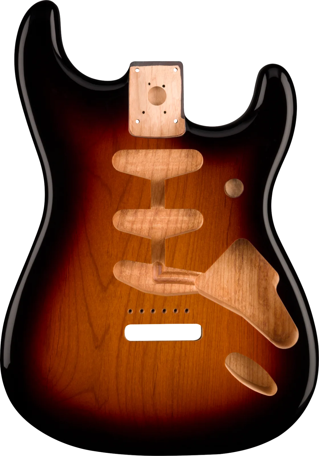 Fender Classic Series 60's Stratocaster SSS Alder Body Vintage Bridge Mount - 3-Color Sunburst — Classic Series 60's Stratocaster SSS Alder Body Vintage Bridge Mount, 3-Color Sunburst · Ponti e componenti · R&D Sound Lugano