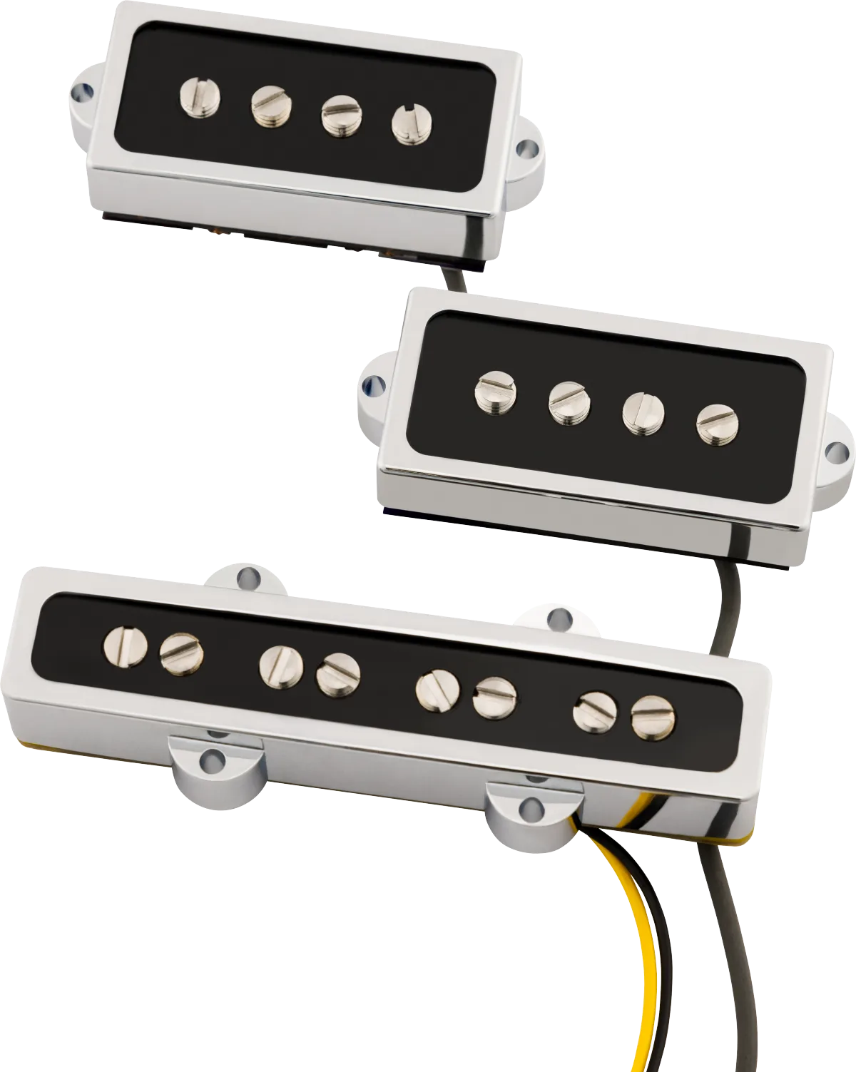 Fender Cobalt Chrome P/J Bass Pickup Set · Pickup e preamp · R&D Sound Lugano