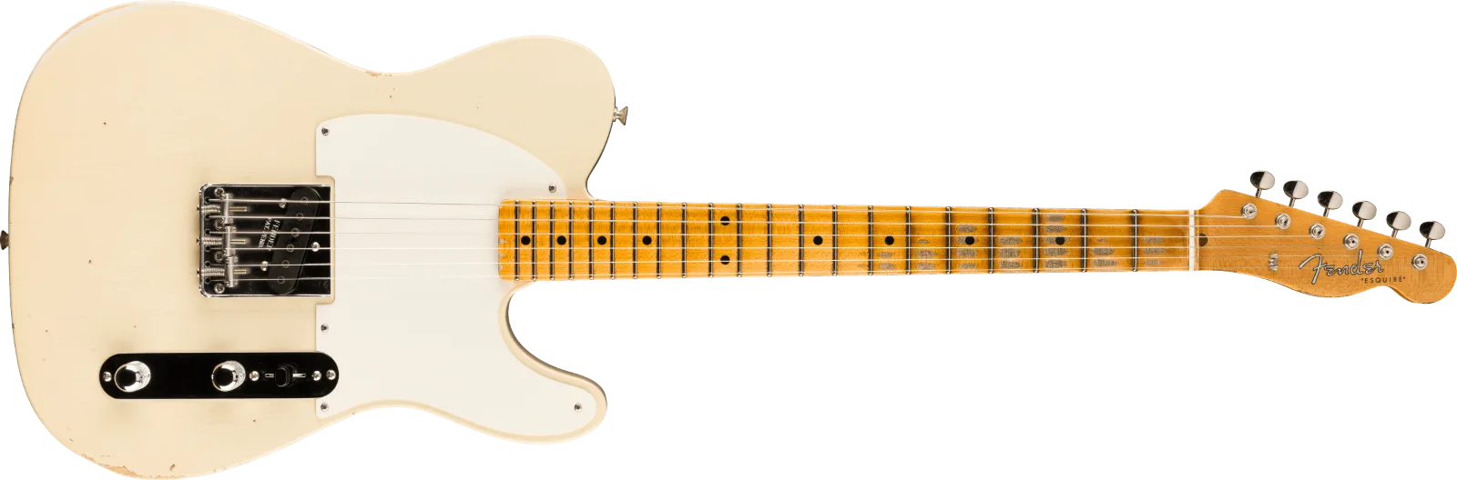 Fender Custom Shop 1956 Esquire Relic with Closet Classic Hardware, Aged '55 Desert Tan · Chitarre elettriche · R&D Sound Lugano