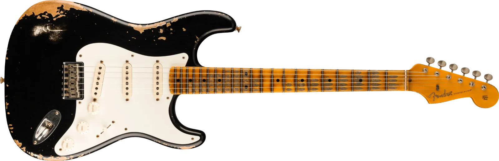Fender Custom Shop 1956 Hardtail Stratocaster Heavy Relic, Black · Chitarre elettriche · R&D Sound Lugano