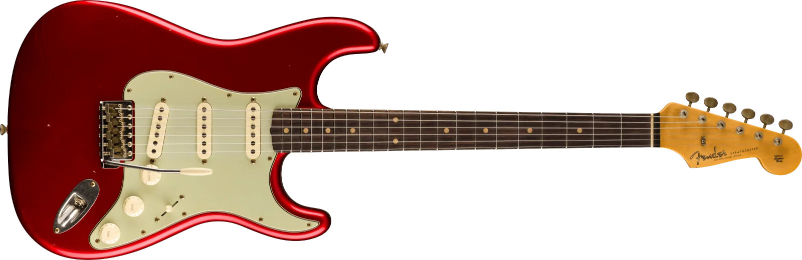 Fender Custom Shop 1960 Stratocaster Journeyman Relic, Aged Candy Apple Red · Chitarre elettriche · R&D Sound Lugano