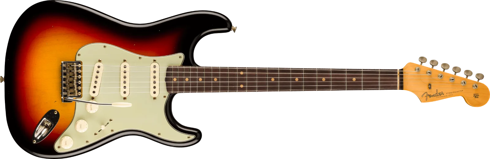 Fender Custom Shop 1960 Stratocaster Journeyman Relic, Bleached 3-Color Sunburst · Chitarre elettriche · R&D Sound Lugano