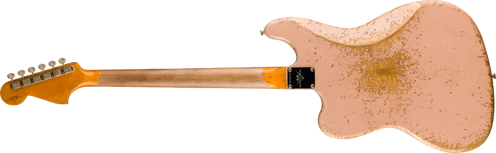 Fender Custom Shop 1962 Bass VI Super Heavy Relic, Aged Dirty Shell Pink · Bassi elettrici · R&D Sound Lugano