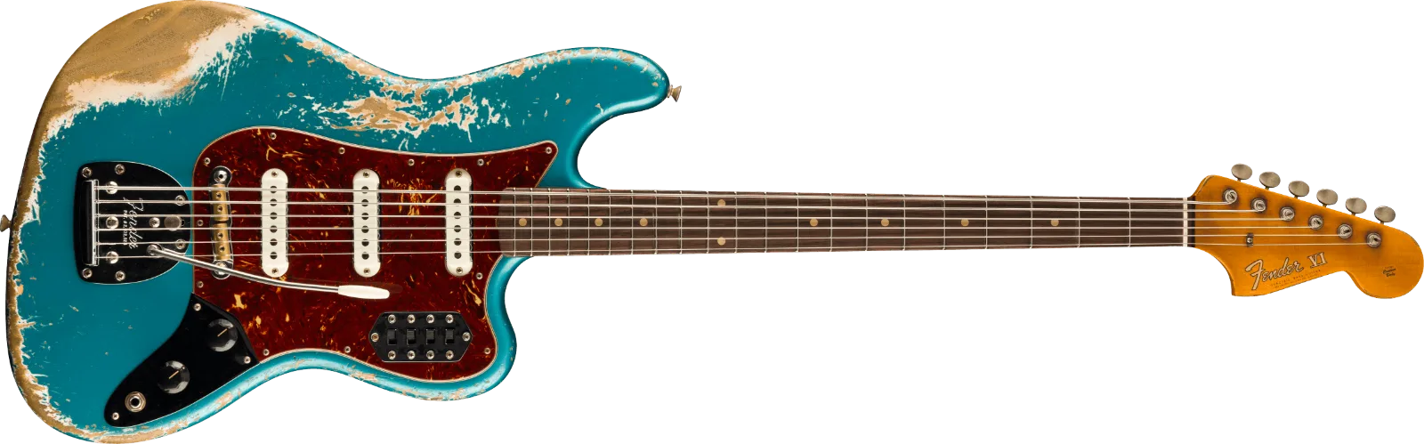 Fender Custom Shop 1962 Bass VI Super Heavy Relic, Super Faded Ocean Turquoise · Bassi elettrici · R&D Sound Lugano