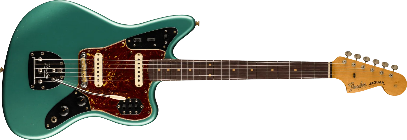 Fender Custom Shop 1963 Jaguar Journeyman Relic, Super Faded Sherwood Green Metallic · Chitarre elettriche · R&D Sound Lugano
