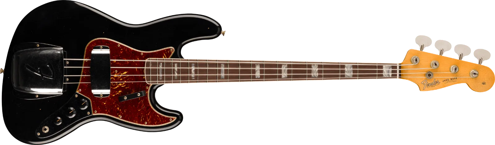 Fender Custom Shop 1966 Jazz Bass Journeyman Relic, Black · Bassi elettrici · R&D Sound Lugano