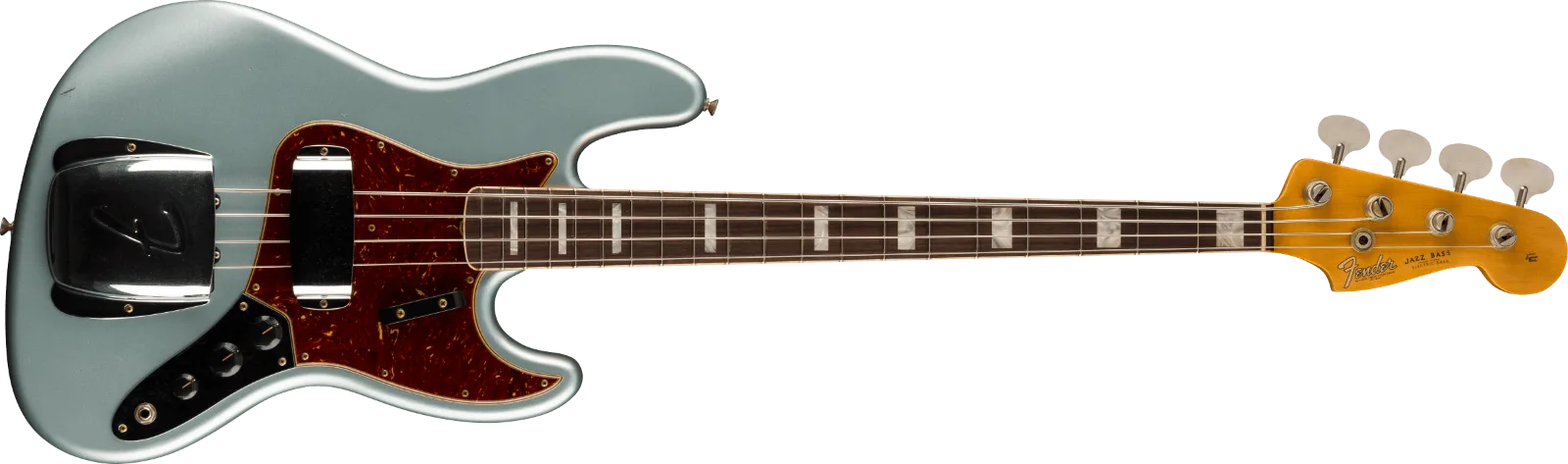 Fender Custom Shop 1966 Jazz Bass Journeyman Relic, Super Faded Firemist Silver · Bassi elettrici · R&D Sound Lugano