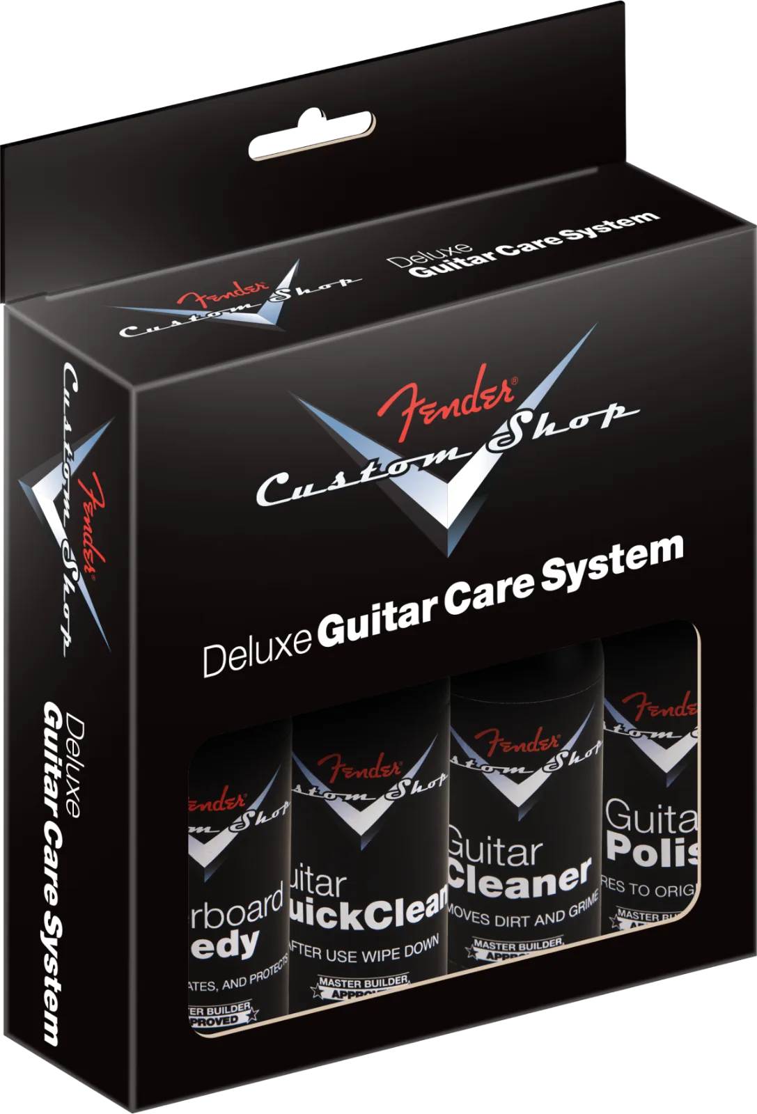Fender Custom Shop 4-Step Cleaning Kit (4 pack) — Custom Shop Deluxe Guitar Care System, 4 Pack, Black · Altri accessori · R&D Sound Lugano
