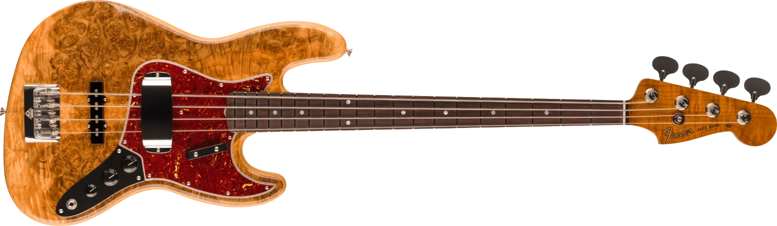 Fender Custom Shop Artisan Maple Burl Jazz Bass — 3A Rosewood Fingerboard, Aged Natural · Bassi elettrici · R&D Sound Lugano