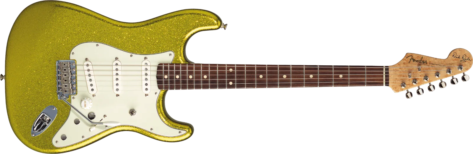 Fender Custom Shop Dick Dale Stratocaster — Rosewood Fingerboard, Chartreuse Sparkle · Chitarre elettriche · R&D Sound Lugano