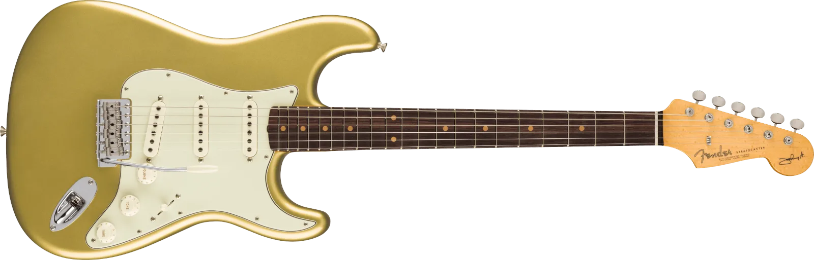 Fender Custom Shop Johnny A. Signature Stratocaster — Time Capsule, Round-Laminated 3A Rosewood Fingerboard, Lydian Gold Metallic · Chitarre elettriche · R&D Sound Lugano